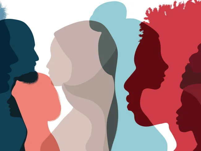 colorful silhouettes